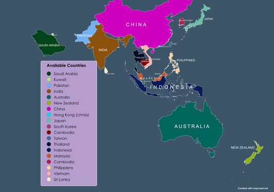 Asia (20 areas)